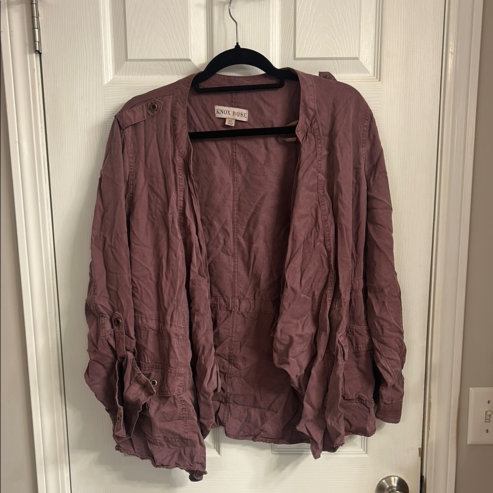 Knox Rose Pink Utility Jacket Lightweight Casual
